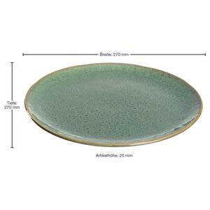 Keramikteller Matera (2er-Set) Keramik - Meeresgrün