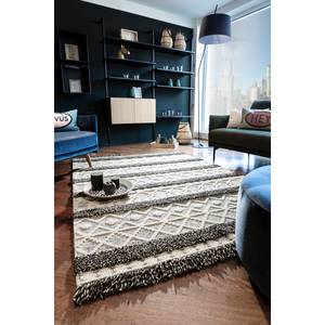 Tapis en laine Fano Laine - Crème / Noir - 160 x 230 cm