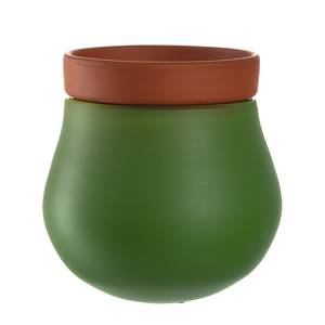 Bloempotten Serra (set van 4) glas/terracottakleurig - Groen