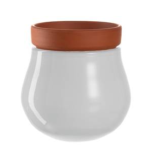 Bloempotten Serra (set van 4) glas/terracottakleurig - Wit