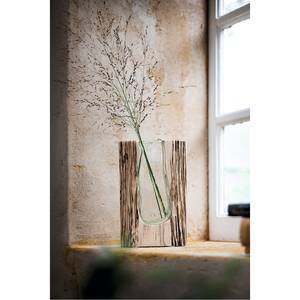 Houten vaas Casolare glas/hout - Hoogte: 26 cm