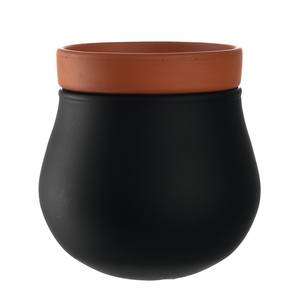 Pots de fleurs Serra (4 éléments) Verre / Terracotta - Noir