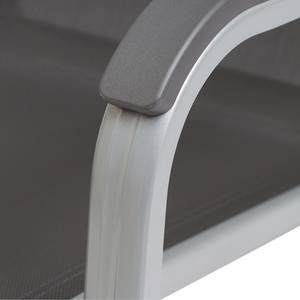 Stapelstuhl Basic Plus Aluminium / Polyester - Silber / Anthrazit