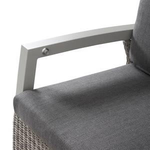 Loungesofa Corido II Aluminium / Polyester - Taupe / Grau