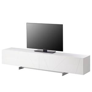 Tv-meubel Perris hoogglans wit/chroomkleurig
