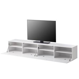 Tv-meubel Perris hoogglans wit/chroomkleurig