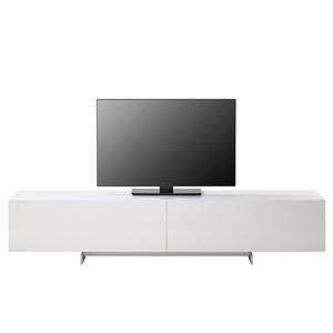 Meuble TV Perris Blanc brillant / Chrome