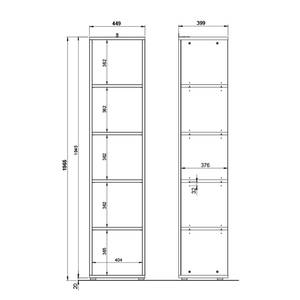 Dossierkast GW-Agenda Grandson eikenhouten look/Grafiet - 45 x 197 cm