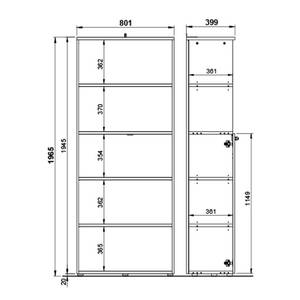 Armoire de bureau GW-Agenda III Gris clair - Gris clair