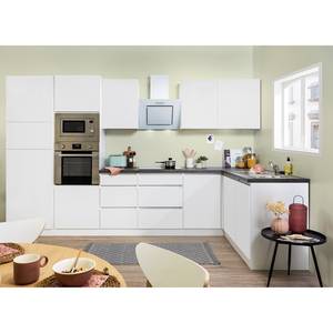 Keukenblok Bergun II (12-delig) zonder elektrische apparaten - Hoogglans wit - Zonder elektrische apparatuur