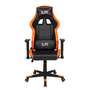 Gamestoel Game-Rocker G-10 kunstleer - zwart/oranje - Zwart/oranje