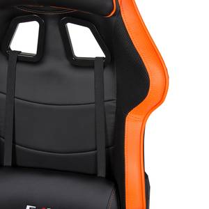 Chaise gamer Game-Rocker G-10 Imitation cuir - noir / Orange - Noir / Orange