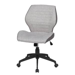 Chaise de bureau Madita Tissu / Métal - Gris clair / Noir