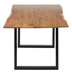 Table Kapra Acacia massif / Métal - 200 x 100 cm - Noir