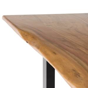 Table Kapra Acacia massif / Métal - 200 x 100 cm - Noir