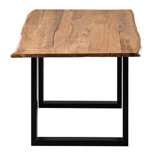 Table Kapra Acacia massif / Métal - 160 x 90 cm - Noir