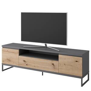 Tv-meubel Lezay Artisan eikenhouten look/antracietkleurig