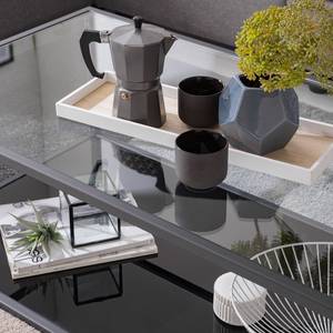 Couchtisch Rudry Glas / Metall - Schwarz