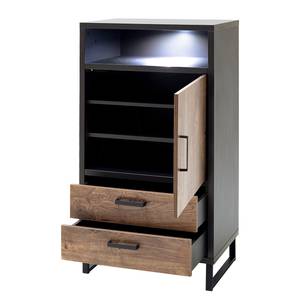 Gardrobeset Hixson (5-delig) Barrique eikenhouten look/zwart