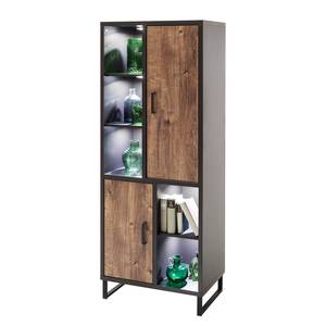 Woonwand Hixson I (3-delig) Barrique eikenhouten look/zwart