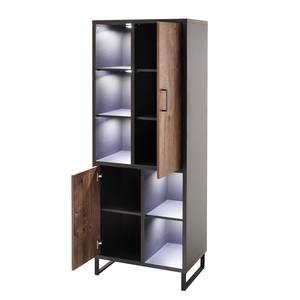 Woonwand Hixson I (3-delig) Barrique eikenhouten look/zwart