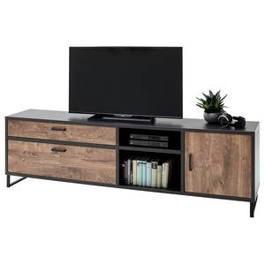 Woonwand Hixson I (3-delig) Barrique eikenhouten look/zwart