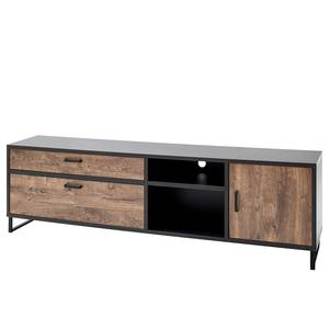 Woonwand Hixson I (3-delig) Barrique eikenhouten look/zwart