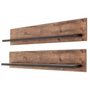 Woonwand Hixson II (4-delig) Barrique eikenhouten look/zwart