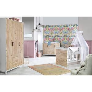 Chambre enfant Timber Pinie (3 éléments) Blanc - Bois manufacturé