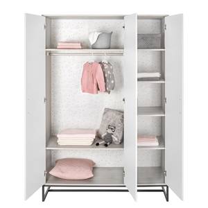 Drehtürenschrank Pixie Grey Grau - Holzwerkstoff - 135 x 198 x 53 cm