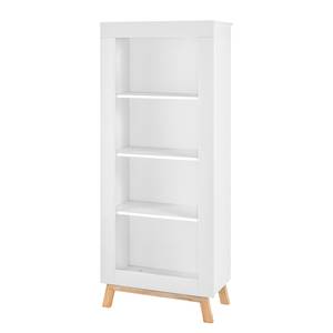 Scaffale Miami White Bianco - Materiale a base lignea - 68 x 165 x 37 cm