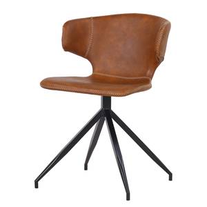 Chaises Berryville Imitation cuir / Fer - Marron vintage / Noir