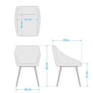 Gestoffeerde stoelen Beebe (set van 2) Donkergroen