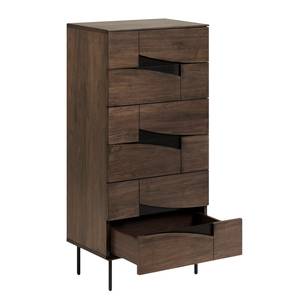 Commode Kluuvi II Placage en bois véritable - Noyer / Noir