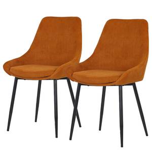 Gestoffeerde stoelen Beebe (set van 2) Oranje