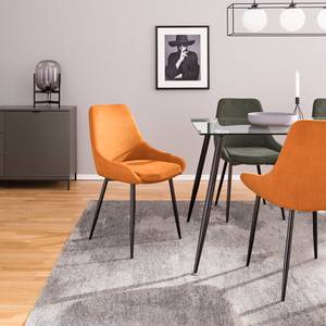 Chaises capitonnées Beebe (lot de 2) Orange