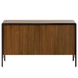 Sideboard Juuka Echtholzfurnier - Walnuss / Schwarz