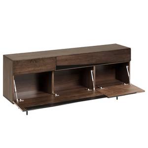 Sideboard Kluuvi Echtholzfurnier - Walnuss / Schwarz