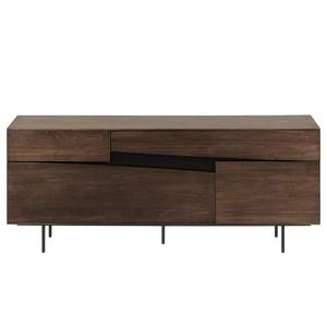 Sideboard Kluuvi Echtholzfurnier - Walnuss / Schwarz