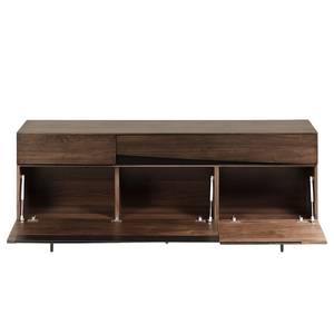 Sideboard Kluuvi Echtholzfurnier - Walnuss / Schwarz