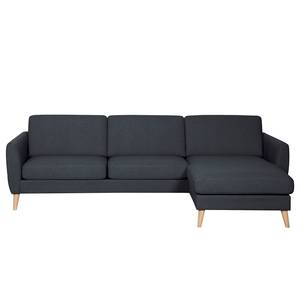 Ecksofa Kustavi Strukturstoff - Dunkelblau - Breite: 270 cm