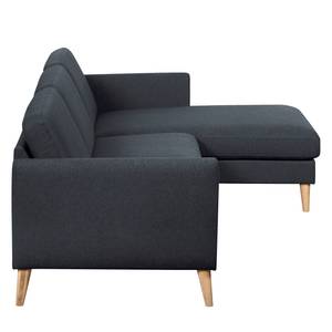 Ecksofa Kustavi Strukturstoff - Dunkelblau - Breite: 270 cm