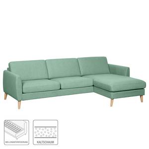 Ecksofa Kustavi Strukturstoff - Mintgrün - Breite: 270 cm