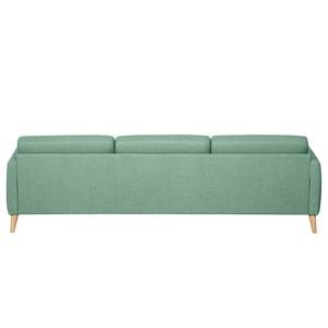 Ecksofa Kustavi Strukturstoff - Mintgrün - Breite: 270 cm