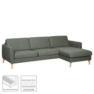 Ecksofa Kustavi Strukturstoff - Grau - Breite: 270 cm