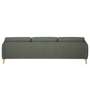 Canapé d’angle Kustavi Tissu structuré - Gris - Largeur : 270 cm