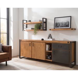 Sideboard Manchester VI Akazie massiv / Metall - Akazie / Anthrazit