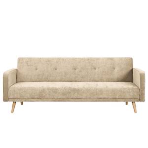 Canapé convertible Daru Velours - Velours Niks: Beige