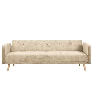 Canapé convertible Daru Velours - Velours Niks: Beige