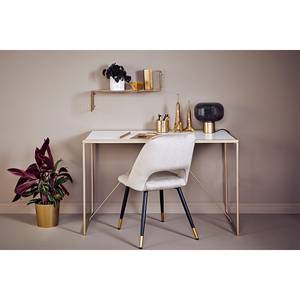 Bureau Glam Desk Acier / Imitation marbre blanc / Doré